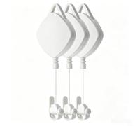 Retractable VR Cable Manager Ceiling Mount Pulley System for Valve Index for htc Vive - Noise Reduction Cord Holder with Auto Rebound - Free Setup White(White (3 pcs))