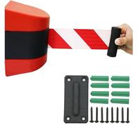 Retractable Wall Barrier for Crowd Control - 2/3/5/10m, Includes Mounting Accessories - Perfect for Playgrounds, Hotels, Events, Safety & Queue Management.