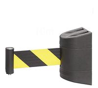 Retractable Wall Barrier with 10m Magnetic Belt - ABS Plastic Safety Retraction System for Retail Stores Airports and Banks - Easy Installation Space-Saving Solution