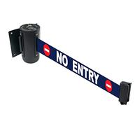Retractable Wall Barrier With Tuff Tex Black Finished (96" No Entry)