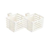 Retractable Wall Basket - Mini Hollow Storage Organizer, 2 Portable Containers for Shower, Refrigerator, Kitchen Countertop, Closet Shelf, Bathroom Drawer | Apartment Bedroom