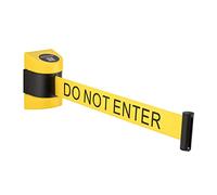 Retractable Wall Mount Caution Belt - 6.5 Ft. Yellow Do Not Enter Belt & Sturdy ABS Casing - Indoor & Outdoor Do Not Cross Tape for Crowd Control Barriers & Line Dividers by DuraSteel Guardian 2.0