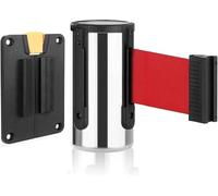 Retractable Wall Mount Queue Barrier Belt 6.5ft Crowd Control Tape