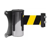 Retractable Wall Mount Queue Barrier, Magnetic Crowd Control Stanchion with 2/3/5M Belt for Events, Clubs, Hotels, Banks - Safety Barrier for Crowd Management