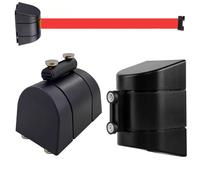 Retractable Wall Mount Queue Barrier, Magnetic Safety Tape for Organized Crowd Control and Efficient Queuing