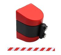 Retractable Wall-Mounted Ber with Safe Brake - Red Magnetic Belt for Crowd Control Includes Mounting Kit for Effective Visitor ment