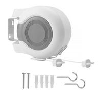 Retractable Wall Mounted Clothes Drying Line Reel Outdoor Airer Pull Out
