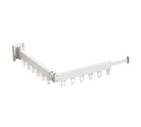 Retractable Wall-Mounted Clothes Drying Rack with 12 Aluminum Rings for Indoor & Outdoor, Foldable White Cloth Hanger