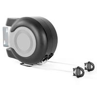 Retractable Wall-Mounted Clothes Line, 30 Metres, Twin Cable, 2 x 15m Drying Space, Black