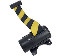 Retractable Wall-Mounted Stainless Steel Barrier with 2m Black & Yellow Safety Tape - Ideal for Crowd Control, Event Management, and Safety Solutions