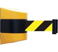 Retractable Wall Safety Barrier 10m Durable ABS Housing Black & Yellow Warning Line for Effective Crowd Control & Isolation Ideal for Indoor/Outdoor Use