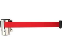 Retractable WallMount Queue Barrier with 500cm Stainless Steel BeltPerfect for Crowd Control at Events Stadiums & Public Spaces UserFriendly Design
