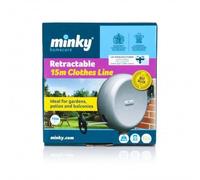 Minky Retractable Reel Outdoor Gardens Single Clothes Washing Line-15m