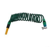 Retractable Water Hose 15M Max Extension Coiled Garden Hose for Outdoor Use with Adjustable Spray Head Quick Attachments and 8mm Diameter Flexible Pipe(5M)