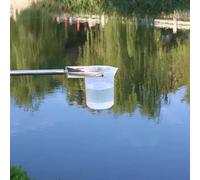 Retractable water sampler， Stainless Steel Telescopic Water Sampler Beaker Sampler Ladle Swimming Pool Cleaning Kit Pool Skimmer(1000ml,0.86m 2m/2.8ft 6.6ft)