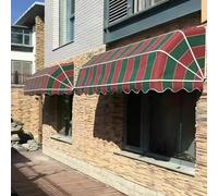 Retractable Waterproof French Curved Door Canopy - Foldable Polyester Awning for Home, Patio, Balcony, Cafe & Front Door Rain Protection