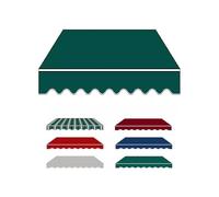 Retractable Waterproof Patio Awning Replacement Fabric - Various Sizes for Sun Shade Canopy Cover - Outdoor Polyester Deck Awnings (16x11.5ft)