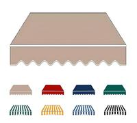 Retractable Waterproof Patio Awning Replacement500x300 cm Sun Shade Cover forDoors Markets Decks & Patios (Natural 8x6.5ft/250x200cm)