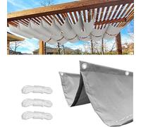 Retractable Waterproof Rectangular Shade Sail - 95% UV Protection - Outdoor Canopy for Garden Patio Balcony - Light Gray 2.5x10m (W x L)