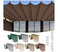 Retractable Waterproof Sun Canopy Sail for Patio Beach and Outdoor UseVersatile Wave Design for Easy Setup and Shade Protection