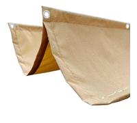 Retractable Waterproof Sun Shade Sail 1.3x4m - Rectangle Patio Awning with Slide Wire Kits for Outdoor Garden Canopy (Soil Yellow) - UV Protection & Design