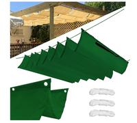 Retractable Waterproof Sun Shade Sail UV Block Canopy for Outdoor Pergola Garden Awning with Rope Dark Green 1.5x15m Perfect for Patio Deck Lawn Carport