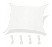 Retractable Waterproof Wave Sun e Sail Canopy - 95% UV Block for Outdoor Patio, Garden, Deck, Pera - Mounting Rope Included, Size: 3x4m, Color: White