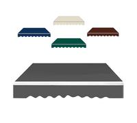 Retractable WaterproofCanopy 3x2.5m for Balcony & Garden Fabric Cover UV Protect Easy Setup 13x10ft/4x3.0m Size
