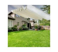 Retractable Wave Canopy Pergola Shade - Strong Load-Bearing U-Shaped Awning Cover for Outdoor Patio 14m (46ft) Sliding Shade Solution for Ultimate Sun Protection.