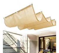 Retractable Wave Pergola Shade Cover, UV Blocking Sun Shade Sail, Outdoor Canopy With Stainless Steel Cable Hardware Kit(2.1x7m)