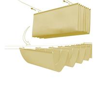 Retractable Wave Shade Sail - UV Resistant Sun Canopy Cover with Mounting Kit for Pergola Porch Patio - Adjustable Slide Wire Design (W0.9*L14m/W2.95*L45.93ft)