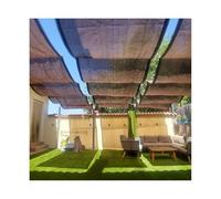 Retractable Wave Shade Sail Waterproof U-Shape Canopy Light Filtering Awning 1.3m x 4.26ft Outdoor Pergola Cover UV Protection Stylish Sunshade Solution