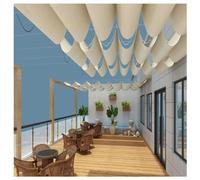 Retractable Wave Shade Sails, U-shaped Wave Sunshade, Outdoor Sun Shade Sail, UV-resistant Pergola Awning, HDPE Roof Shading, for Outdoor Patio, Porch, Garden Deck, Backyard