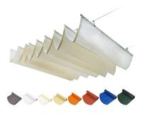 Retractable Wave Sun Sail Shade - UV Protection Replacement Cover with Mounting Kit for Patio Garden Outdoor Sunroom & Terrace