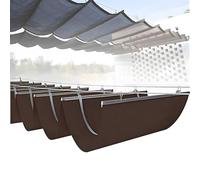 Retractable Wave Sun Sails UV Resistant Pergola Awning Telescopic Canopy Shade Cover with Mounting Kit for Outdoor Patio Porch Garden Yard1.3m x 16m