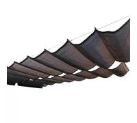 Retractable Wave Sun Shade UV-Blocking Canopy Netting Breathable Outdoor Sail Cover for Garden & Patio Protective Sunblock Fabric (1.2x9m/3.9x30ft)