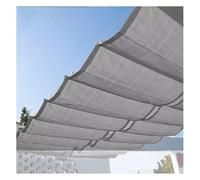 Retractable Wavy Shade Canopy Awning Outdoor U-Roller Design PEHD Fabric UV & Solar Protection 1.5m x 18m for Garden Patio Comfort & Sunshade Solutions