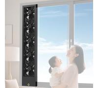 Retractable Window Exhaust Fan, Comfort Zone Window Fan for Bedroom, No Need To Drill Holesembed Ded Installation, 35-135cm Optional, Adjustable Wind Speed 0-2800 Rpm, for Home/Kitchen/Bedroom/Office