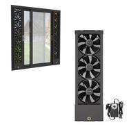 Retractable Window Exhaust Fan, Variable Speed, Punch-Free Design for Home, Kitchen, Bedroom & Office, 35-140cm