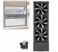Retractable Window Exhaust Fan with Adjustable Speed for Silent,145~150cm | Slim 4cm profile with 5cm retractable caliper and 14cm ventilation width for tight window frames