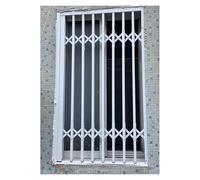 Retractable Window Locks Security Bars, Aluminum Alloy Anti-Theft Windows Sliding Gate with Locks for Sliding Doors & Window Cat & Dog Protection(W44xH59in/110x150cm)