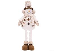 Retractable Window Ornament Decoration Featuring Telescopic Doll for Christmas, Cloth Construction Suitable for Various Home Holiday Decoration Settings (snowman)
