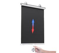 Retractable Windshield Sun Shade - Silver Titanium & Metal Fabric | Car Roller Blind with Suction Cups | Thermal Insulation & Reflective Layer for Caravan