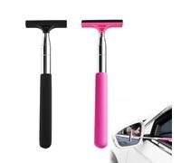 Retractable Wing Mirror Wiper - 2 Pack Car Mirror Squeegee with Telescopic Handle - Side Mirror Cleaner for Windows Windshields and Shower Glass