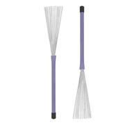 Retractable Wire Brushes - Stainless Steel Drum Stick Brushes For Jazz Drumming, 2 Pcs Telescopic Drum Brush With Rubber Handle, Percussion Accessories For Cajon, SnareDrum & Practice Pads