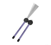 Retractable Wire Drum Brushes for Jazz Cajon Drums, 1 Pair Multicolor Nylon with High Carbon Steel Wires, Rubber Handle, Smooth Comfort(AN23PURPLE)