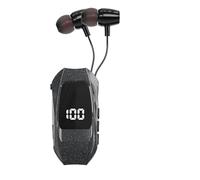 Retractable Wireless Headset - Business Earphone With Retractable Cable | Lightweight Earpiece | For Sports, Driving, Trucker Use, Office Calls, Work Travel,Hands-Free Communication