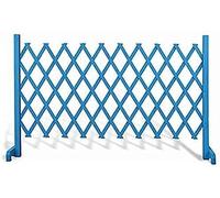 Retractable Wooden Fences Extendable Instant Fence Portable Pet Safety Barrier Gate Freestanding Wood Fence Partition Garden Fences(Blu,80x35cm)