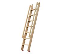 Retractable Wooden Loft Ladder - Space-Saving Wall Stairs for Attic, Escape Window, Bedroom, Library