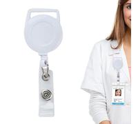 Retractable Work Badge Clip - ID Name Badge Roll Clip for Nurse | Elastic Name Badge Holder Portable Accessories for Workers Students Security Personnel Teachers